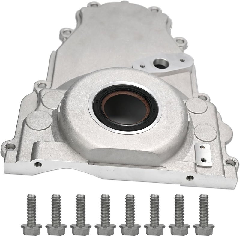 CHARMKER LS Front Timing Cover w/Gaskets bolts kit Compatible with LS2 LS3 Gen Ⅳ LSx Non-VVT 4.8L 5.3L 6.0L 6.2L Engines Replace 12633906 12600326 Aluminum Parts - Image 4